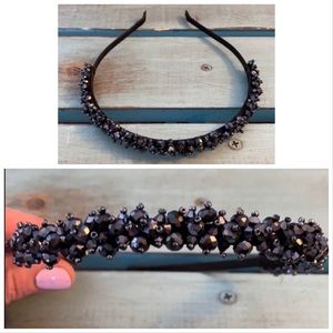 Sparkling Boho Blue Grey Crystal Headband New